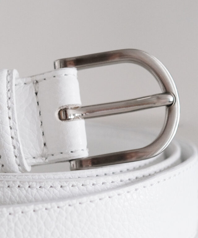 Blanc.Bangkok - Le Classique (White belt with silver buckle)