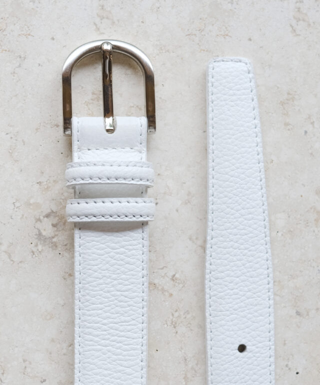 Blanc.Bangkok - Le Classique (White belt with silver buckle)