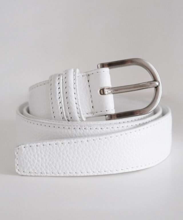 Blanc.Bangkok - Le Classique (White belt with silver buckle)