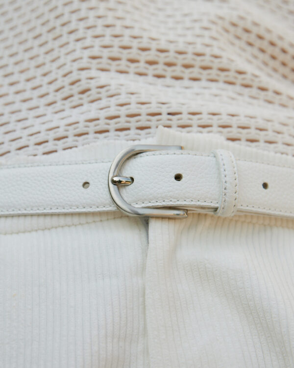 Blanc.Bangkok - Le Classique (White belt with silver buckle)