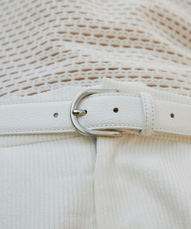 Blanc.Bangkok - Le Classique (White belt with silver buckle)