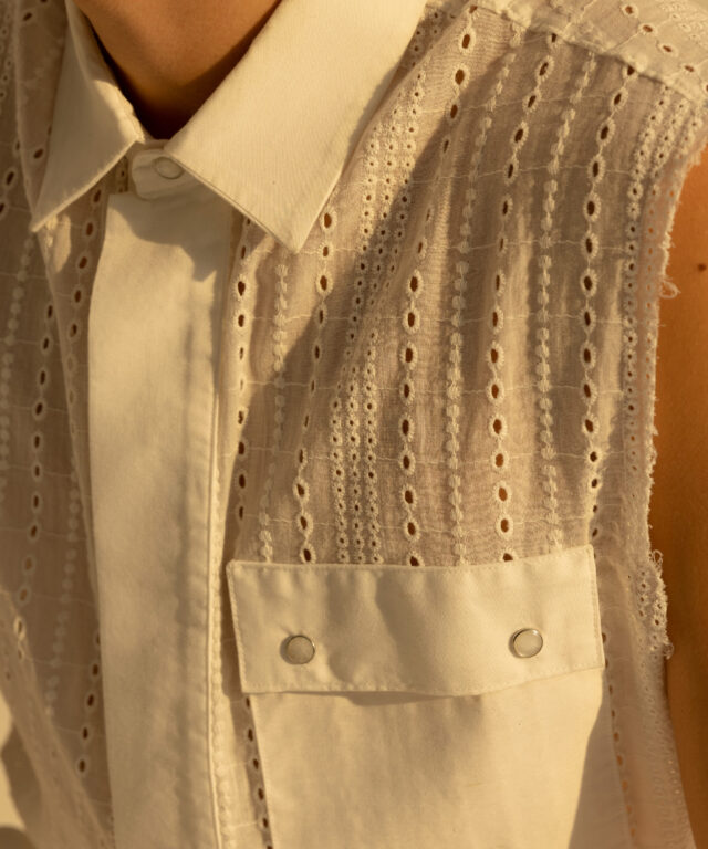 Blanc.Bangkok - Cannes (sleeveless collared shirt)