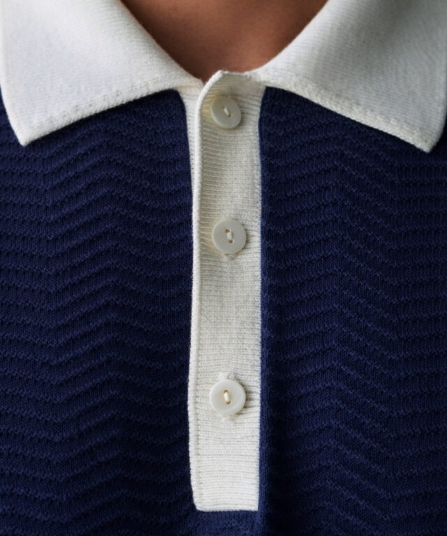 Blanc - Amalfi-polo-Navy