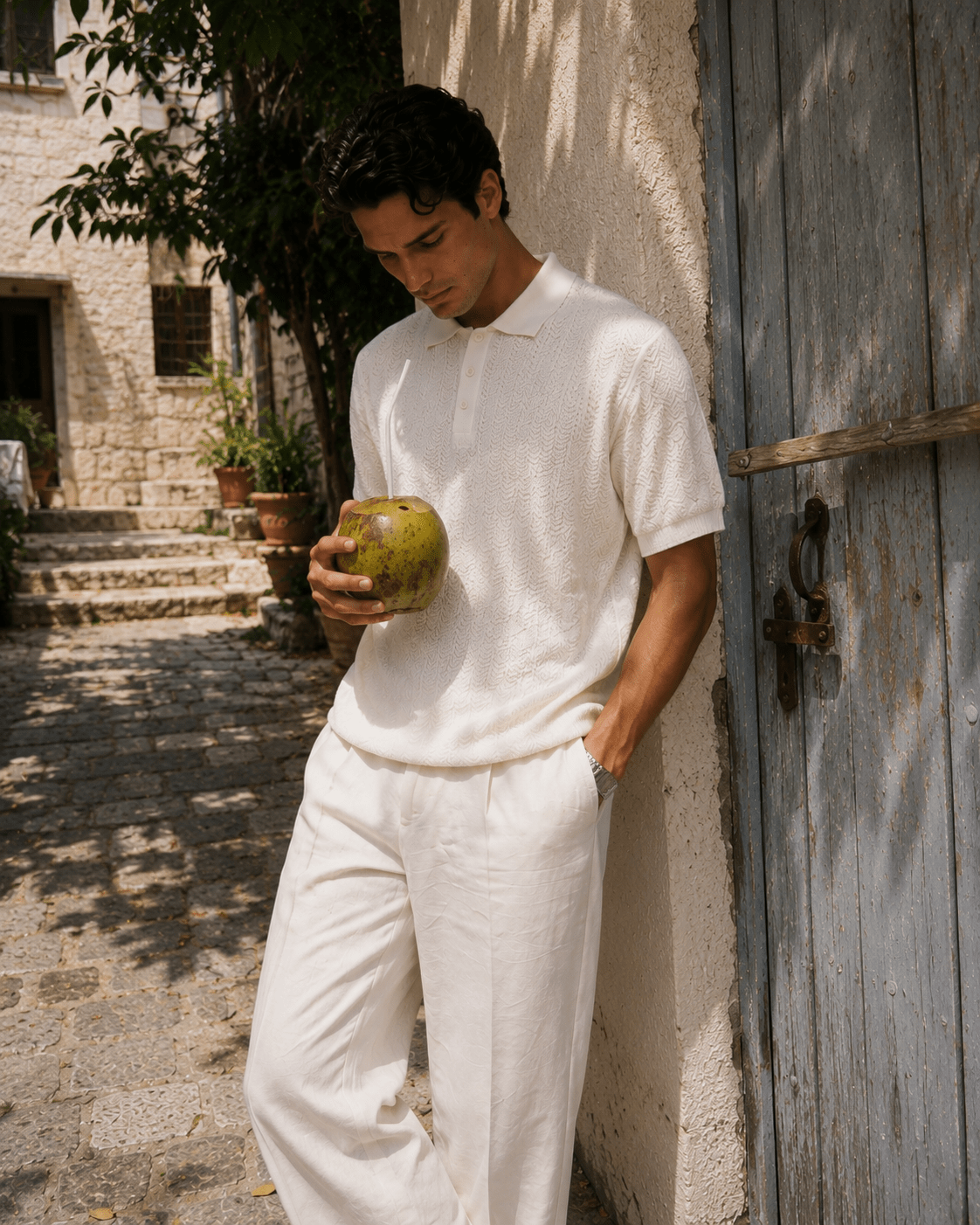 Amalfi-polo-white (BLÃNC)