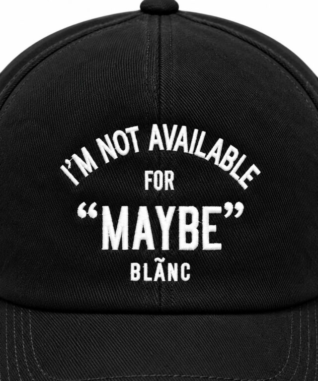 Maybe Cap - Black – embroidery detail