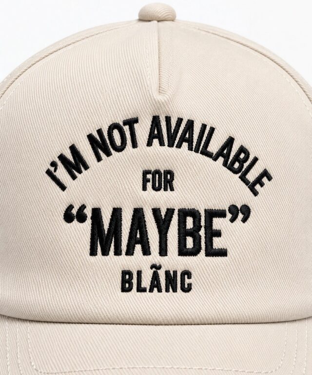 Maybe Cap - Grey – embroidery detail